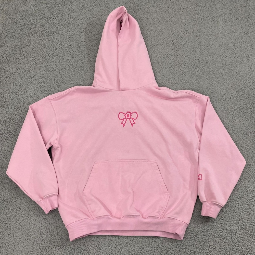 Glow House Hoodie Adult L Pink Heavyweight Streatwear Skater Pullover‎